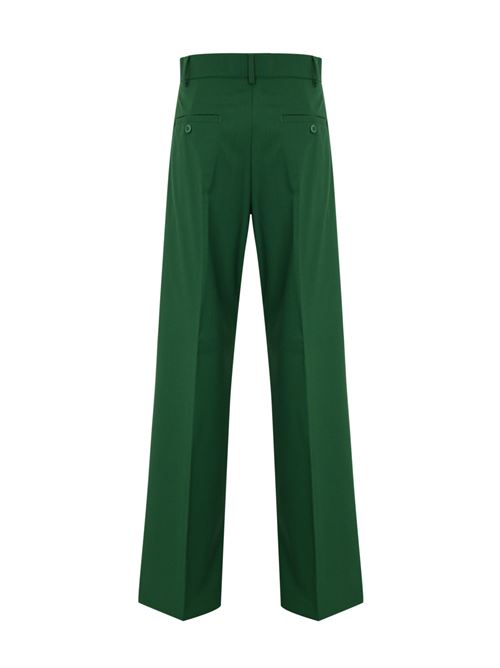 Pantalone Visivo in tela di lana verde WEEKEND MAX MARA | 2425136041600007